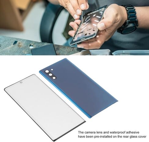 for Note 10 Replacement Rear Glass Cover, Front Screen Glass Repair Kit, DIY, with a Full Set of Repair Tools (Blue) in Kuwait