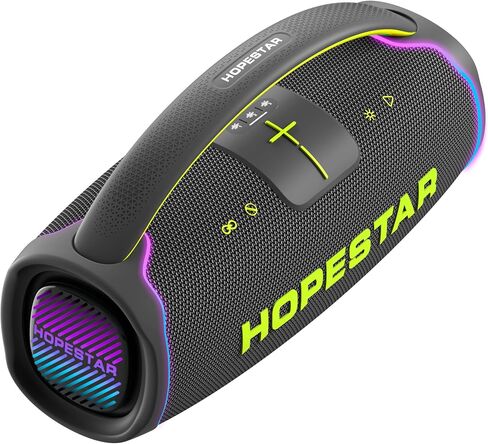 WorryFree Gadgets مكبر صوت محمول من سلسلة Hopestar بقدرة 300 واط مع مقبض وميكروفون (رمادي) in Saudi Arabia