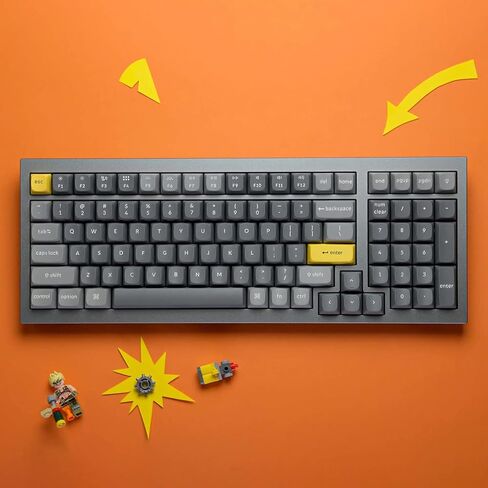 Keychron Q5 Wired Custom Mechanical Keyboard, Hot-Swappable RGB Backlight QMK/VIA Programmable Macro for Mac Windows Linux, Double-Gasket- Silver Grey, Gateron G Pro Red Switch in Saudi Arabia