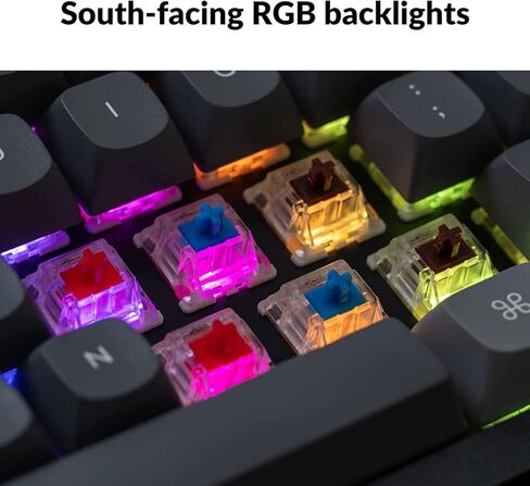 Keychron Q5 Wired Custom Mechanical Keyboard, Hot-Swappable RGB Backlight QMK/VIA Programmable Macro for Mac Windows Linux, Double-Gasket- Silver Grey, Gateron G Pro Red Switch in Saudi Arabia