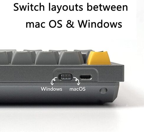 Keychron Q5 Wired Custom Mechanical Keyboard, Hot-Swappable RGB Backlight QMK/VIA Programmable Macro for Mac Windows Linux, Double-Gasket- Silver Grey, Gateron G Pro Red Switch in Saudi Arabia