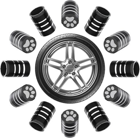 12Pcs Car Tire Valve Stem Caps, Tire Air Cap for Car, Universal Stem Covers, Plastic Liner Corrosion Resistant Car Wheel Tires Pressure Cap for BMW Ford Cars Motorcycles Suvs Trucks in Saudi Arabia