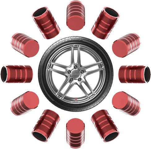 12Pcs Car Tire Valve Stem Caps, Tire Air Cap for Car, Universal Stem Covers, Plastic Liner Corrosion Resistant Car Wheel Tires Pressure Cap for BMW Ford Cars Motorcycles Suvs Trucks in Saudi Arabia