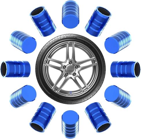 12Pcs Car Tire Valve Stem Caps, Tire Air Cap for Car, Universal Stem Covers, Plastic Liner Corrosion Resistant Car Wheel Tires Pressure Cap for BMW Ford Cars Motorcycles Suvs Trucks in Saudi Arabia