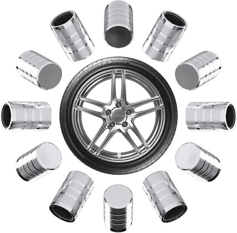 12Pcs Car Tire Valve Stem Caps, Tire Air Cap for Car, Universal Stem Covers, Plastic Liner Corrosion Resistant Car Wheel Tires Pressure Cap for BMW Ford Cars Motorcycles Suvs Trucks in Saudi Arabia