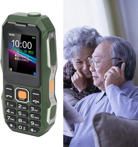 Zopsc Senior Cell Phone, W2021 1.8 inch Mobile Phone with Volume for Elderly, 5800mAh 0.3MP Bluetooth Mini Three Proof Cell Phone. (Black) in Saudi Arabia