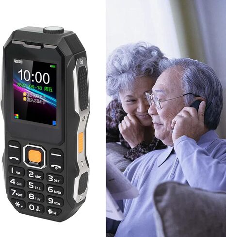 Zopsc Senior Cell Phone, W2021 1.8 inch Mobile Phone with Volume for Elderly, 5800mAh 0.3MP Bluetooth Mini Three Proof Cell Phone. (Black) in Saudi Arabia