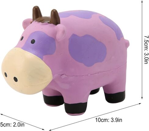 Shanrya Squeaky Dog Toy, Durable Plush Dog Toy with Crinkle Paper Cute Squeaky Dog Toys, Soft Latex Dog Toy for Small Medium Large Dogs and Puppy (Cow) in Saudi Arabia