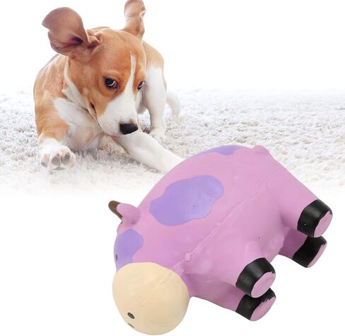 Shanrya Squeaky Dog Toy, Durable Plush Dog Toy with Crinkle Paper Cute Squeaky Dog Toys, Soft Latex Dog Toy for Small Medium Large Dogs and Puppy (Cow) in Saudi Arabia