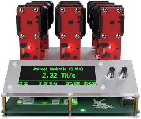 AltairTech.io GekkoScience SmartHub 11-Port USB Hub مع وحدة تحكم مدمجة وDC PSU in Kuwait