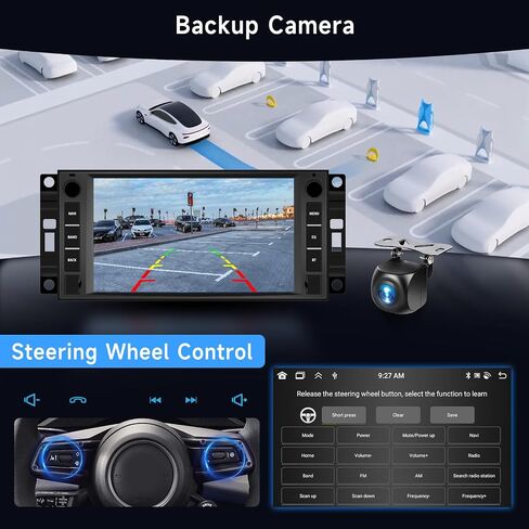 [2G+64G] Android Car Stereo for Jeep Wrangler 2007-2015 Dodge Ram 2009-2011 Chevrolet with Wireless Carplay Android Auto, Hodozzy 7 Inch Touch Screen Head Unit Radio Bluetooth WiFi GPS HiFi Camera in Saudi Arabia