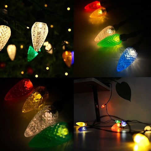 LED Christmas Lights Phone Charger Cable, 50-inch 10 LED Multicolor Lights Bulbs Charging Cable Cord Compatible for Phone 13 13pro 13promax/12 12pro 12promax/11 /X/XR/XS and More in Saudi Arabia