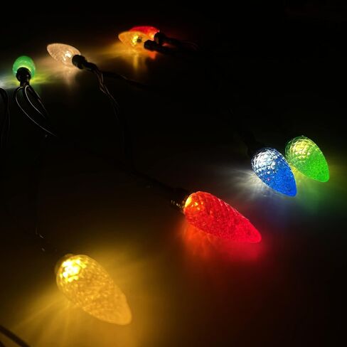 LED Christmas Lights Phone Charger Cable, 50-inch 10 LED Multicolor Lights Bulbs Charging Cable Cord Compatible for Phone 13 13pro 13promax/12 12pro 12promax/11 /X/XR/XS and More in Saudi Arabia