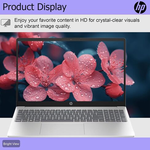 أحدث كمبيوتر محمول HP 2023، شاشة لمس عالية الدقة 15.6 بوصة، AMD Ryzen 5 7530U (Beats i7-1165G7)، ذاكرة وصول عشوائي 32 جيجابايت، 1 تيرابايت PCIe SSD، كاميرا ويب، لوحة مفاتيح بإضاءة خلفية، HDMI، نوع C، Wi-Fi 6، Windows 11 Home، فضي، اكسسوارات كي كي إي in Saudi Arabia