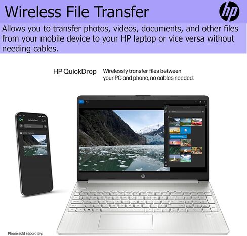 أحدث كمبيوتر محمول HP 2023، شاشة لمس عالية الدقة 15.6 بوصة، AMD Ryzen 5 7530U (Beats i7-1165G7)، ذاكرة وصول عشوائي 32 جيجابايت، 1 تيرابايت PCIe SSD، كاميرا ويب، لوحة مفاتيح بإضاءة خلفية، HDMI، نوع C، Wi-Fi 6، Windows 11 Home، فضي، اكسسوارات كي كي إي in Saudi Arabia