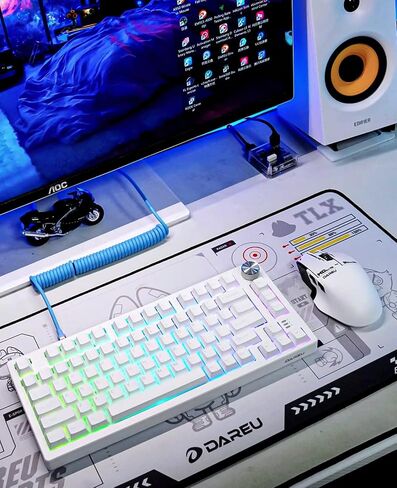DAREU EK75RT Rapid Trigger Wired Gaming Keyboard, Hall Effect Magnetic Switch Mechanical Keyboard, Adjustable Actuation, 75% TKL with Knob, Magnetic Sensing RGB Backlit, PBT Keycaps for FPS in Saudi Arabia