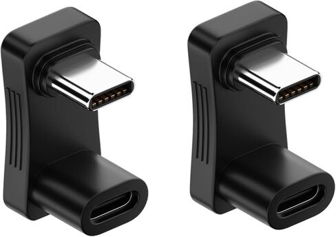 180°USB-C to USB-C Adapter, with USB 3.1/PD 100W 4K60Hz, Compatible with Steam Deck/Switch/Tablet/Laptop/Phone.etc(USB C to C&A 2PCS) in Saudi Arabia