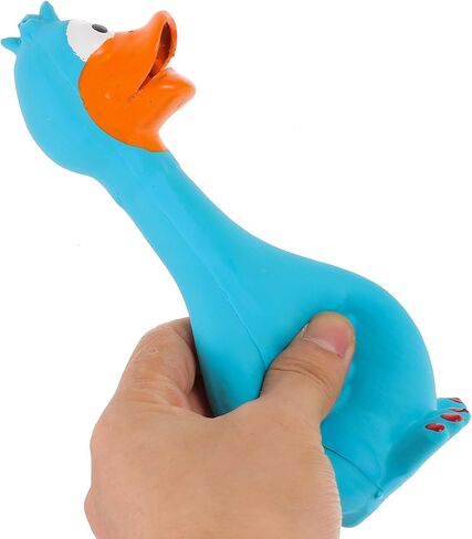 Ipetboom لعبة صراخ الدجاج المطاطية الزرقاء لعبة الكلب اللاتكس لعبة تدريب المضغ مزحة لعبة جديدة صانع ضوضاء الدجاج للكلاب المتوسطة والصغيرة in Kuwait