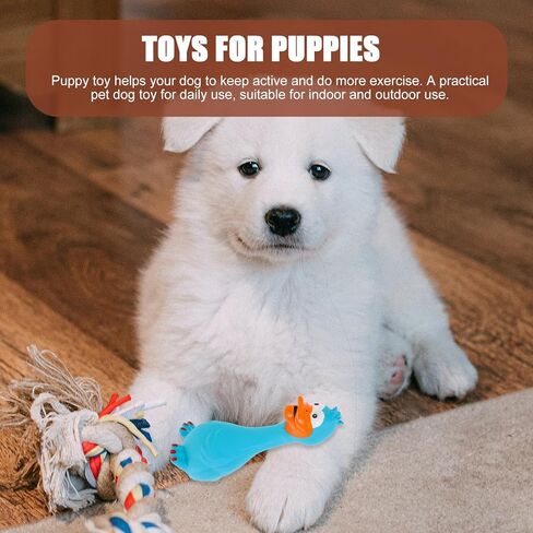 Ipetboom لعبة صراخ الدجاج المطاطية الزرقاء لعبة الكلب اللاتكس لعبة تدريب المضغ مزحة لعبة جديدة صانع ضوضاء الدجاج للكلاب المتوسطة والصغيرة in Kuwait