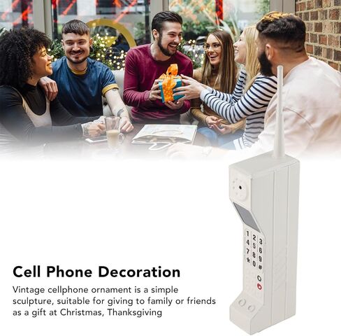 Retro Cellphone Model, Old Brick Phone Prop, 70S 80S 90S Phone Model Ornament Vintage Simulation Photographic Props for Home Stage (White) in Saudi Arabia