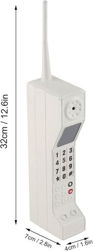 Retro Cellphone Model, Old Brick Phone Prop, 70S 80S 90S Phone Model Ornament Vintage Simulation Photographic Props for Home Stage (White) in Saudi Arabia