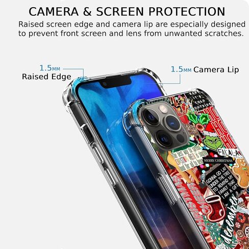 Christmas Aesthetic Collage Case Compatible with iPhone 15 Pro Max, Aesthetic Winter Holiday Case for iPhone 15 Pro Max, Trendy Cool TPU Bumper Case Cover in Saudi Arabia