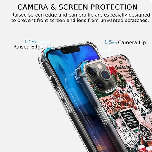 Christmas Aesthetic Collage Case Compatible with iPhone 15 Pro Max, Aesthetic Winter Holiday Case for iPhone 15 Pro Max, Trendy Cool TPU Bumper Case Cover in Saudi Arabia