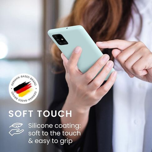kwmobile Case Compatible with Samsung Galaxy A71 Case - TPU Silicone Phone Cover with Soft Finish - Cool Mint in Saudi Arabia