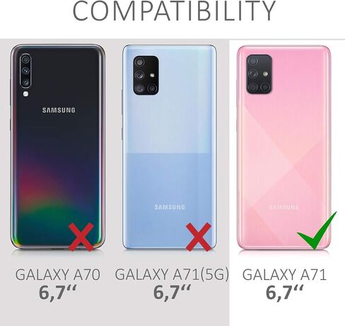 kwmobile Case Compatible with Samsung Galaxy A71 Case - TPU Silicone Phone Cover with Soft Finish - Cool Mint in Saudi Arabia
