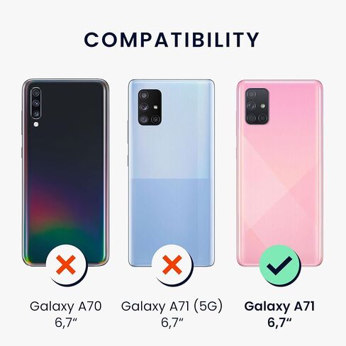 kwmobile Case Compatible with Samsung Galaxy A71 Case - TPU Silicone Phone Cover with Soft Finish - Cool Mint in Saudi Arabia