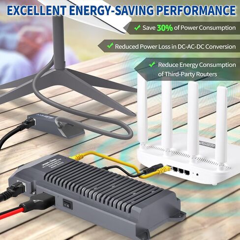 48V POE Power Supply EL3 SET for Starlink Gen 2 DC Conversion Kit - Integrated 12/24V-48V Converter, PoE Injector, 12V Regulator - for Starlink Gen2 Internet Kit Satellite (with Wifi6E Router) in Saudi Arabia
