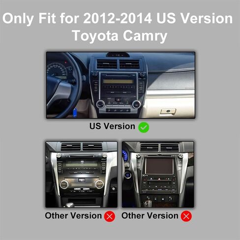 Car Stereo for Toyota Camry 2012 2013 2014 with Wireless Carplay Android Auto, 2+64G Android 13 10.1 Inch Touchscreen Car Radio with GPS Navi/WiFi/BT/FM RDS/SWC/EQ/Mirror Link+ AHD Backup Camera Mic in Saudi Arabia