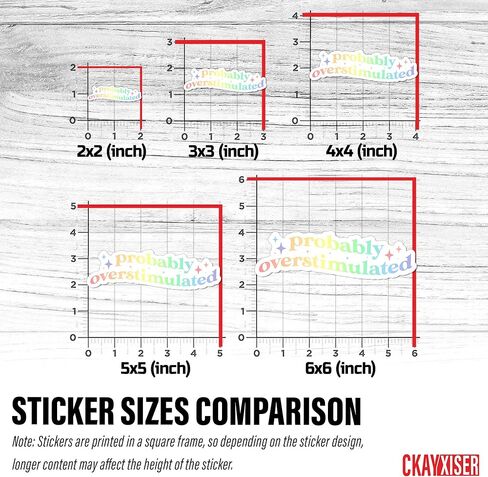 (3 Pcs) Probably Overstimulated Sticker, Funny Mental Health Sticker ADHD Retro Rainbow Sticker 3" Waterproof Vinyl Sticker for Laptop, Water Bottle, Tumbler, Accessory Gifts for Her Him 3 Inches in Saudi Arabia