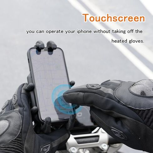 Heated Gloves,Heated Motorcycle Gloves for Men Women with 7.4V 3000mAh Rechargeable Batteries,Electric Gloves,Touchscreen Waterproof Windproof Non-Slip Heated Gloves for Skiing Cycling Fishing in Saudi Arabia