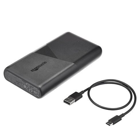 بطارية بنك الطاقة Amazon Basics فائقة الحمل والشحن السريع، 26800 مللي أمبير في الساعة، x1 PD 45W USB-C وx2 12W USB-A لأجهزة الكمبيوتر المحمولة، iPhone 15، Samsung S24، iPad والمزيد، أسود in Saudi Arabia