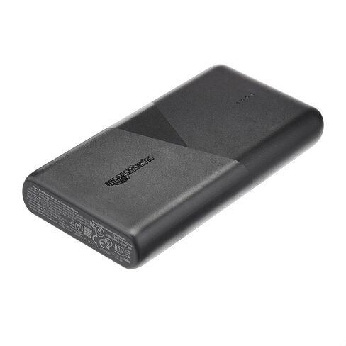 بطارية بنك الطاقة Amazon Basics فائقة الحمل والشحن السريع، 26800 مللي أمبير في الساعة، x1 PD 45W USB-C وx2 12W USB-A لأجهزة الكمبيوتر المحمولة، iPhone 15، Samsung S24، iPad والمزيد، أسود in Saudi Arabia