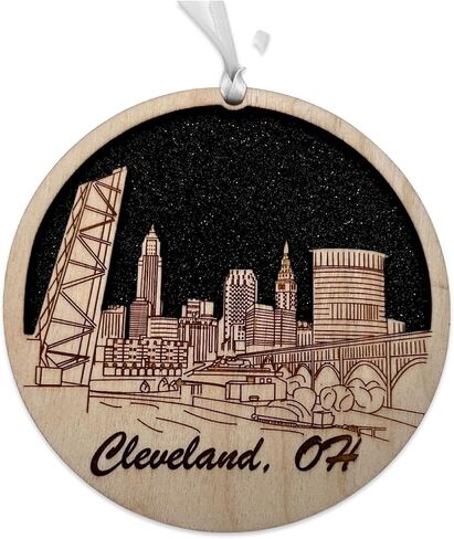 Charlotte Ornament Wooden Souvenir Christmas Tree Decoration with City of Charlotte Gift in Saudi Arabia