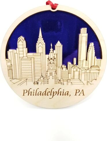 Charlotte Ornament Wooden Souvenir Christmas Tree Decoration with City of Charlotte Gift in Saudi Arabia