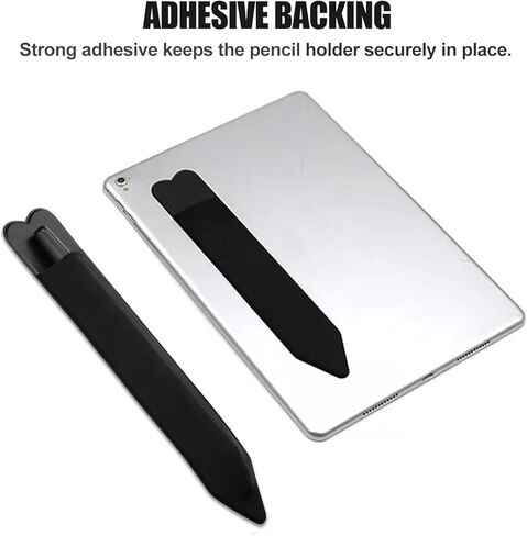 حامل أقلام رصاص (الجيل الأول والثاني)، عبوة واحدة من حافظة القلم، حافظة لاصقة متصلة بحافظة أقلام القلم، جيب قلم مرن (أسود) in Kuwait