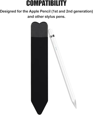 حامل أقلام رصاص (الجيل الأول والثاني)، عبوة واحدة من حافظة القلم، حافظة لاصقة متصلة بحافظة أقلام القلم، جيب قلم مرن (أسود) in Kuwait