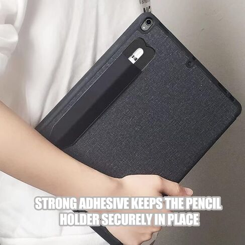 حامل أقلام رصاص (الجيل الأول والثاني)، عبوة واحدة من حافظة القلم، حافظة لاصقة متصلة بحافظة أقلام القلم، جيب قلم مرن (أسود) in Kuwait