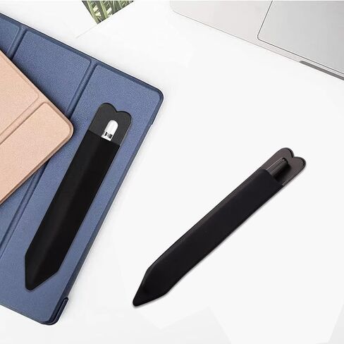 حامل أقلام رصاص (الجيل الأول والثاني)، عبوة واحدة من حافظة القلم، حافظة لاصقة متصلة بحافظة أقلام القلم، جيب قلم مرن (أسود) in Kuwait