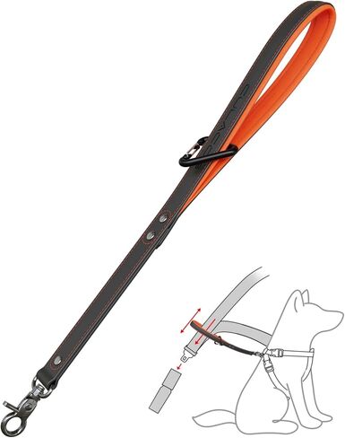 Dog Seat Belt for Car - 14 Inch, Leather, Any Breeds in Saudi Arabia