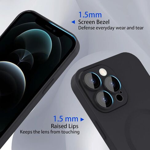 ankofave Magnetic for iPhone 12 Pro Max Case for Women,Shockproof Matte Luxury Metallic Luster Design with Full Camera Lens Protector, Compatible with Magsafe Case for iPhone 12 Pro Max 6.7"-Red Wine in Saudi Arabia