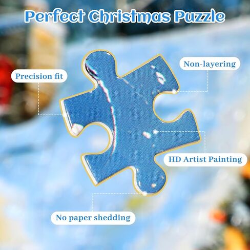 Homlouue Puzzle Advent Calendar 2024, 1008 Piece Jigsaw Puzzle Advent Calendar for Adult Kids, 24 Days Christmas Vacation Advent Calendar 2024, Christmas Shops Puzzle Christmas Countdown Calendar Game in Saudi Arabia