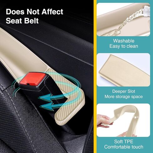 Car Seat Gap Filler Organizer, 2 Pack Car Front Seat Organizer Universal Fit Car SUV Truck, Auto Console Side Storage Box for Holding Phone, Glasses, Car Interior Accessories for Women Men in Saudi Arabia