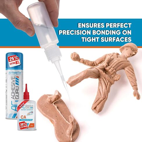 Adhesive Guru CA Glue with Activator Woodworking (4 x 4.5 oz - 4 x 16.9 fl oz) Ca Glue for Woodworking, Cyanoacrylate Glue and Activator (4 Pack) in Kuwait