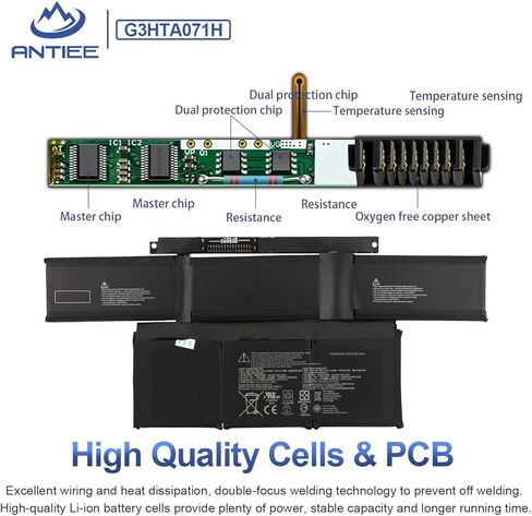 ANTIEE G3HTA071H G3HTA072H Laptop Battery Replacement for Microsoft Surface Laptop Studio 1964 1943 14.4" 14.4inch Series CJ1-00001 CJ1-00002 I8I-00001 I8I-00002(11.38V 4948mAh/56.3Wh) in Kuwait