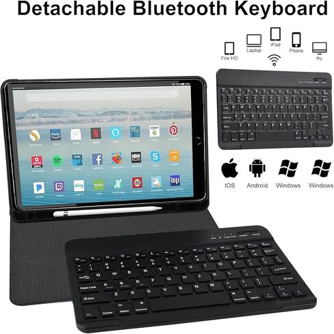 حافظة لوحة مفاتيح على شكل زهرة البقرة لجهاز iPad الجيل العاشر مقاس 10.9 بوصة 2022، غطاء حماية رفيع مع لوحة مفاتيح بلوتوث لاسلكية قابلة للفصل in Saudi Arabia