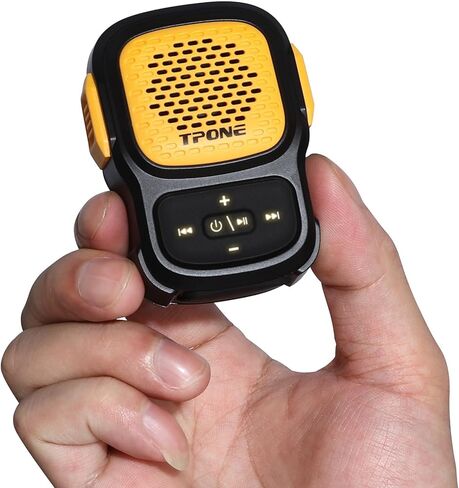 Wearable Mini Bluetooth Speaker, Not Magnetic Clip-On Wireless Portable Waterproof Sport Speakers, AUX/Bluetooth 5.3 Input, with Mic for Hands-Free Music or Calls for Biking/Running/Working in Saudi Arabia